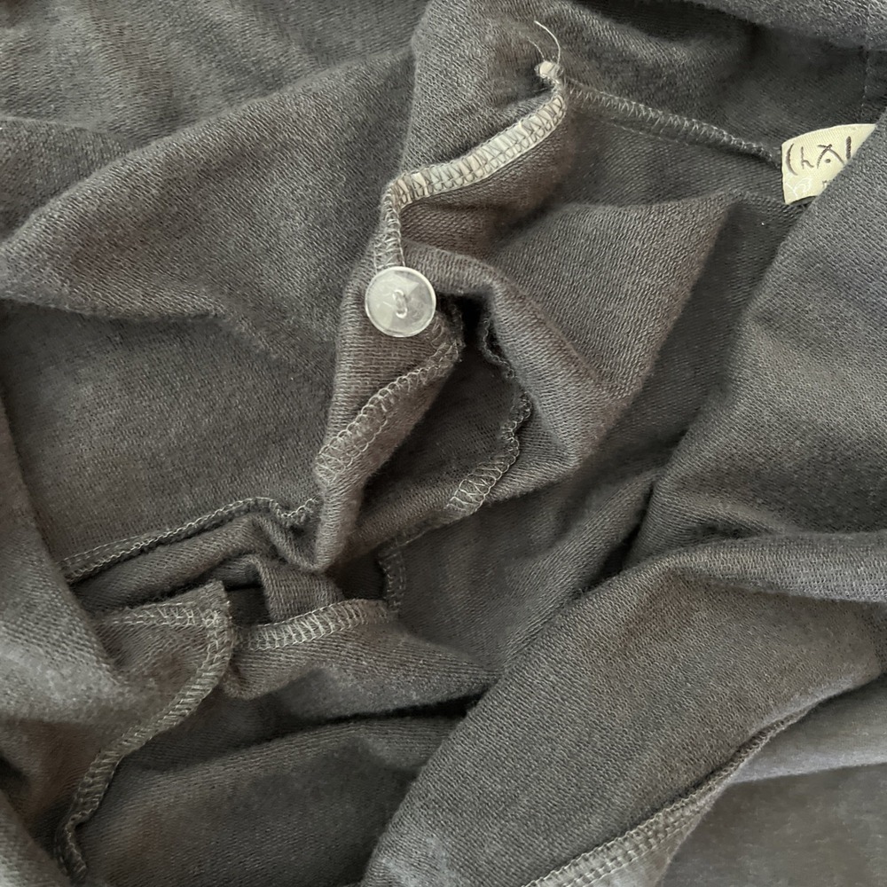 Chalet Et Ceci Long Sleeve Wrap Jacket Women's Small Charcoal Gray Lagenlook - Picture 7 of 12